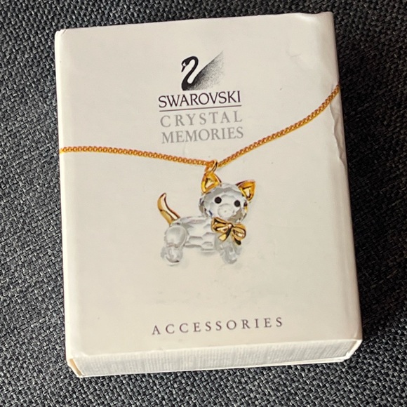 Swavorski Crystal “Memories” Jewelry Cat Pendant Mint Condition Retired Vintage - Picture 2 of 7